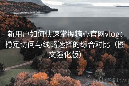 新用户如何快速掌握糖心官网vlog：稳定访问与线路选择的综合对比（图文强化版）