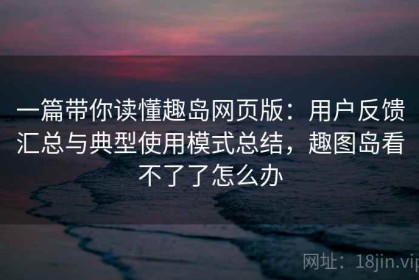 一篇带你读懂趣岛网页版：用户反馈汇总与典型使用模式总结，趣图岛看不了了怎么办