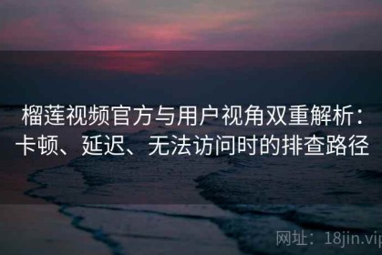 榴莲视频官方与用户视角双重解析：卡顿、延迟、无法访问时的排查路径