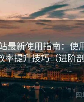 日韩网站最新使用指南：使用习惯优化与效率提升技巧（进阶剖析版）