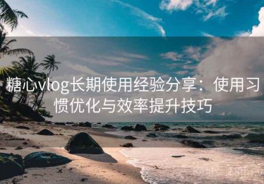 糖心vlog长期使用经验分享：使用习惯优化与效率提升技巧