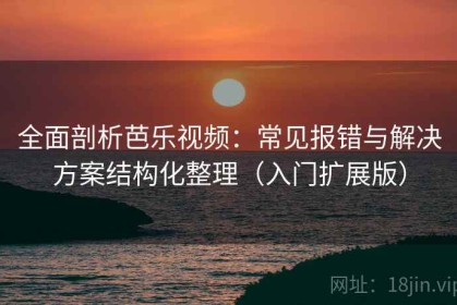 全面剖析芭乐视频：常见报错与解决方案结构化整理（入门扩展版）