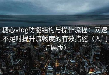 糖心vlog功能结构与操作流程：网速不足时提升流畅度的有效措施（入门扩展版）