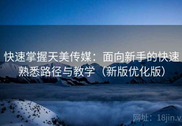 快速掌握天美传媒：面向新手的快速熟悉路径与教学（新版优化版）