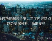 岛遇功能解读合集：年度内容热点与趋势变化分析，岛頔专栏