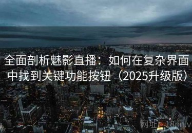 全面剖析魅影直播：如何在复杂界面中找到关键功能按钮（2025升级版）