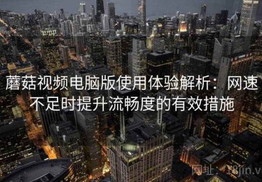 蘑菇视频电脑版使用体验解析：网速不足时提升流畅度的有效措施