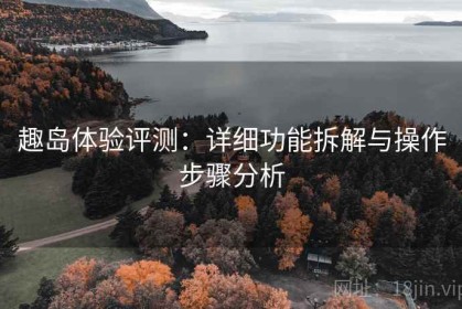 趣岛体验评测：详细功能拆解与操作步骤分析