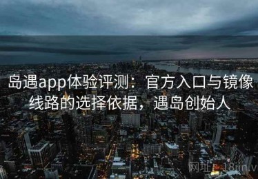 岛遇app体验评测：官方入口与镜像线路的选择依据，遇岛创始人