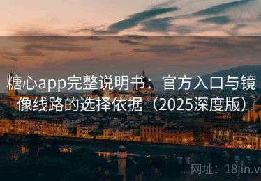 糖心app完整说明书：官方入口与镜像线路的选择依据（2025深度版）