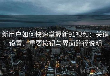 新用户如何快速掌握新91视频：关键设置、重要按钮与界面路径说明