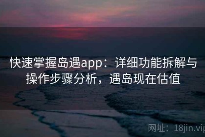 快速掌握岛遇app：详细功能拆解与操作步骤分析，遇岛现在估值
