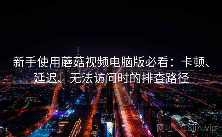 新手使用蘑菇视频电脑版必看：卡顿、延迟、无法访问时的排查路径