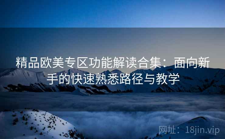 精品欧美专区功能解读合集:面向新手的快速熟悉路径与教学 精品欧美专区功能解读合集:面向新手的快速熟悉路径与教学