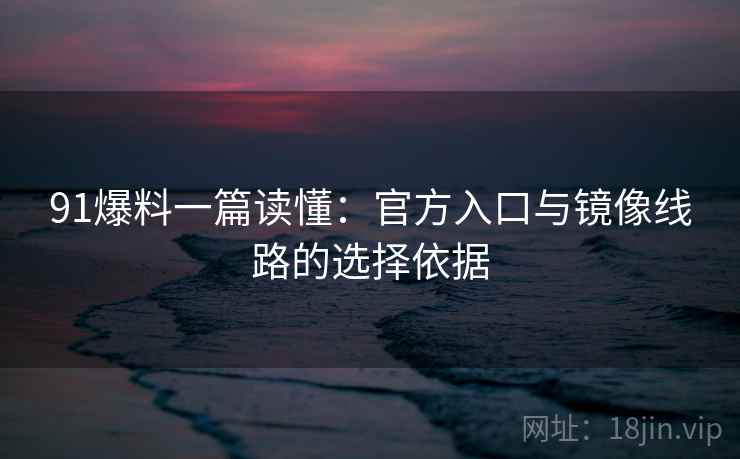 91爆料一篇读懂:官方入口与镜像线路的选择依据 91爆料一篇读懂:官方入口与镜像线路的选择依据