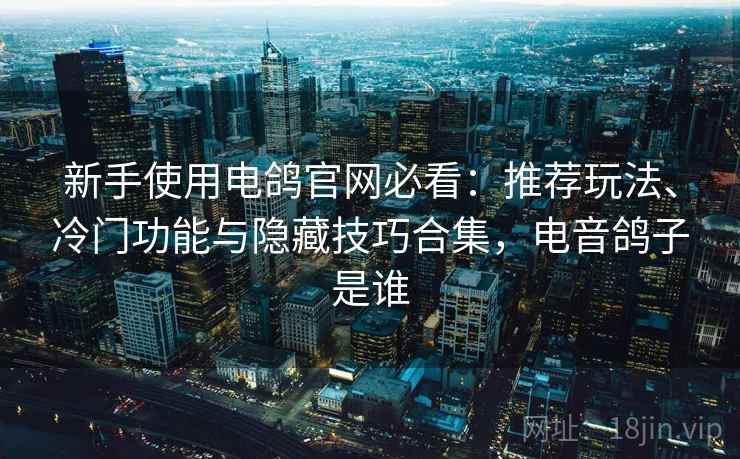 新手使用电鸽官网必看:推荐玩法、冷门功能与隐藏技巧合集,电音鸽子是谁 新手使用电鸽官网必看:推荐玩法、冷门功能与隐藏技巧合集,电音鸽子是谁