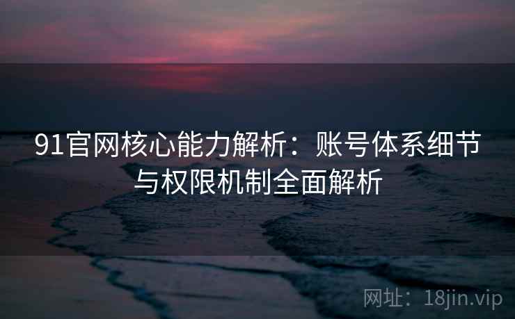 91官网核心能力解析:账号体系细节与权限机制全面解析 91官网核心能力解析:账号体系细节与权限机制全面解析