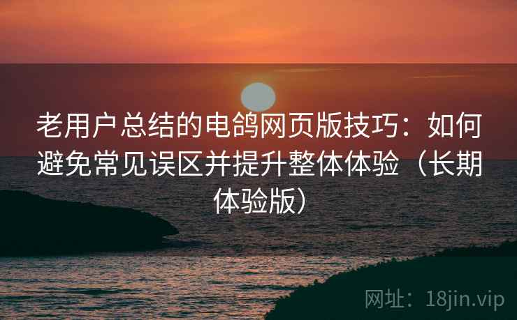 老用户总结的电鸽网页版技巧：如何避免常见误区并提升整体体验（长期体验版）