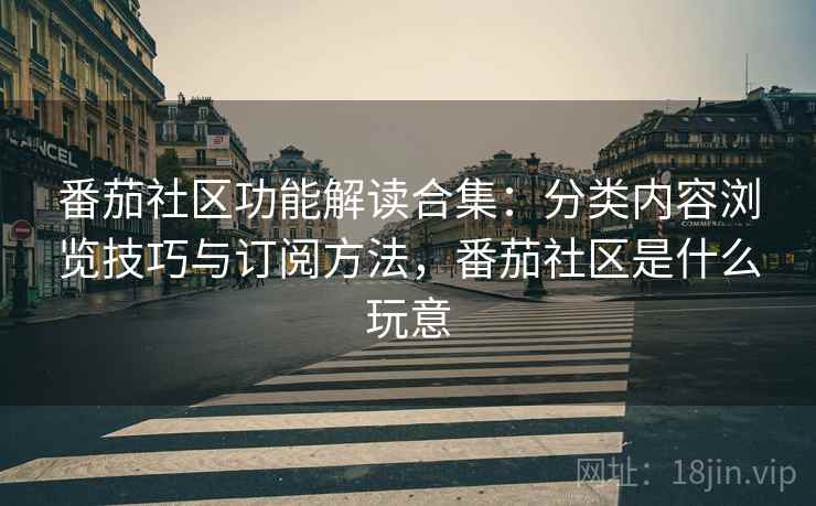 番茄社区功能解读合集：分类内容浏览技巧与订阅方法，番茄社区是什么玩意